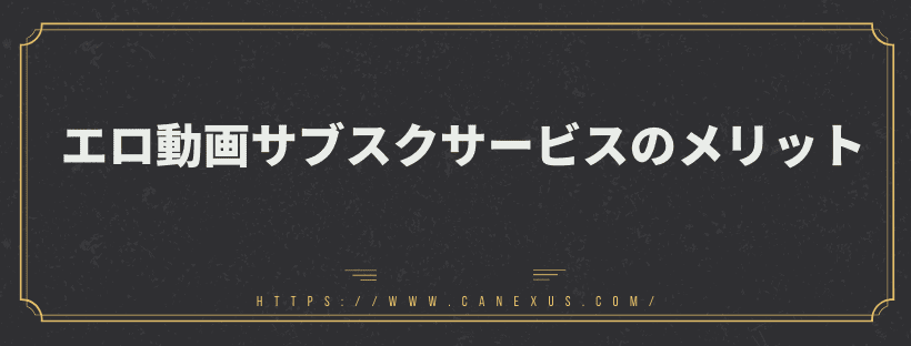 エロ動画サブスクサービスのメリット
