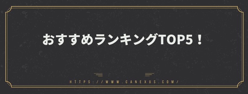 おすすめランキングTOP5！