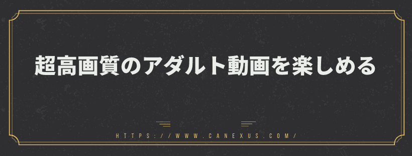 高画質で楽しめる