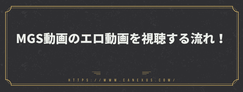 エロ動画を視聴する流れ！