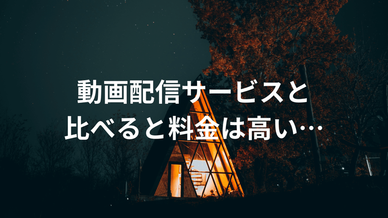 動画配信サービスと比べると料金は高い…