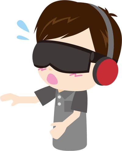 VR動画を視聴するイラスト