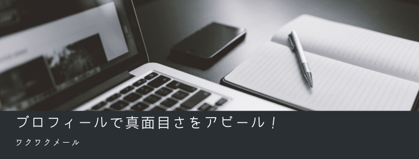 プロフィールで真面目さをアピール